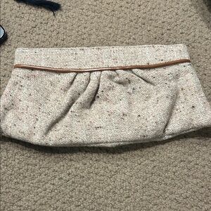 Lauren Merkin Tan Tweed Clutch